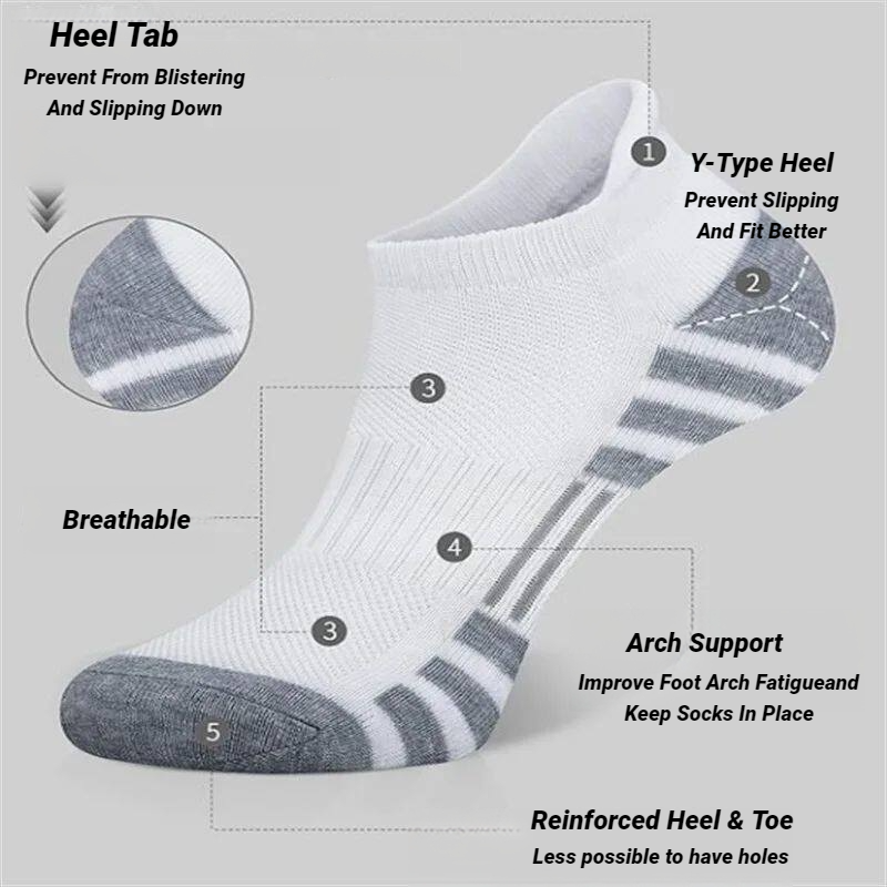 AliExpress Cushioned Low-Cut Tab Athletic Socks (3 Pairs), view 5