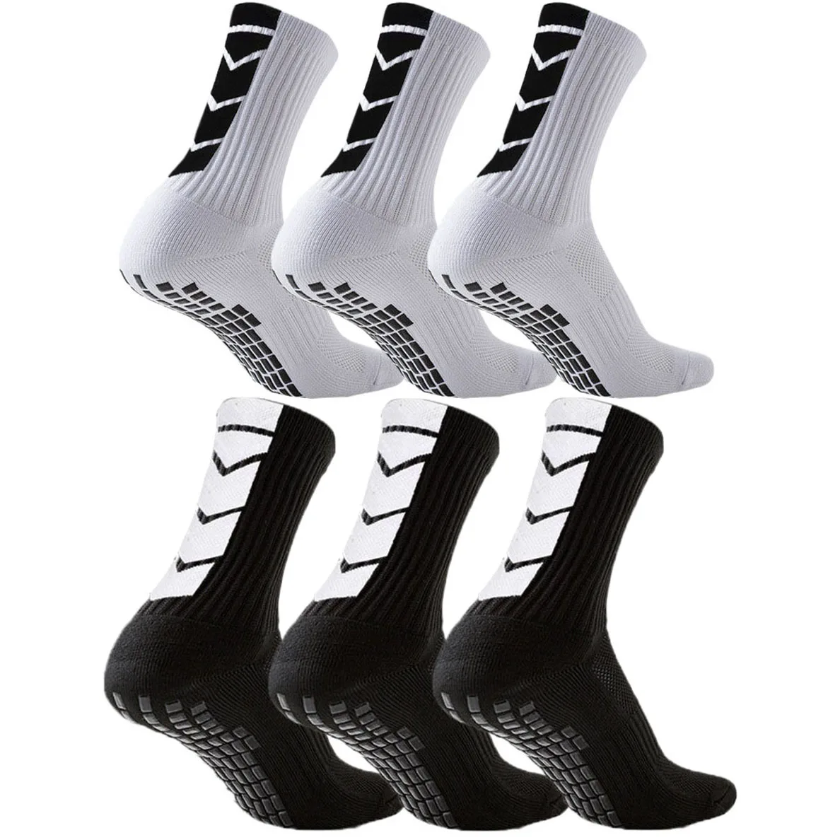 AliExpress 3 Pairs Men Women Towel Bottom Athletic Socks for Football Basketball Baseball Rugby Soccer Running Tennis Non Slip, view 2