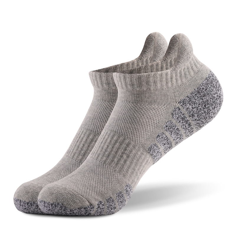 AliExpress 3 Pairs Thickened Towel Bottom Running Mesh Boat Non-Slip Breathable Sports Low Cut Men's Women's Socks, view 2