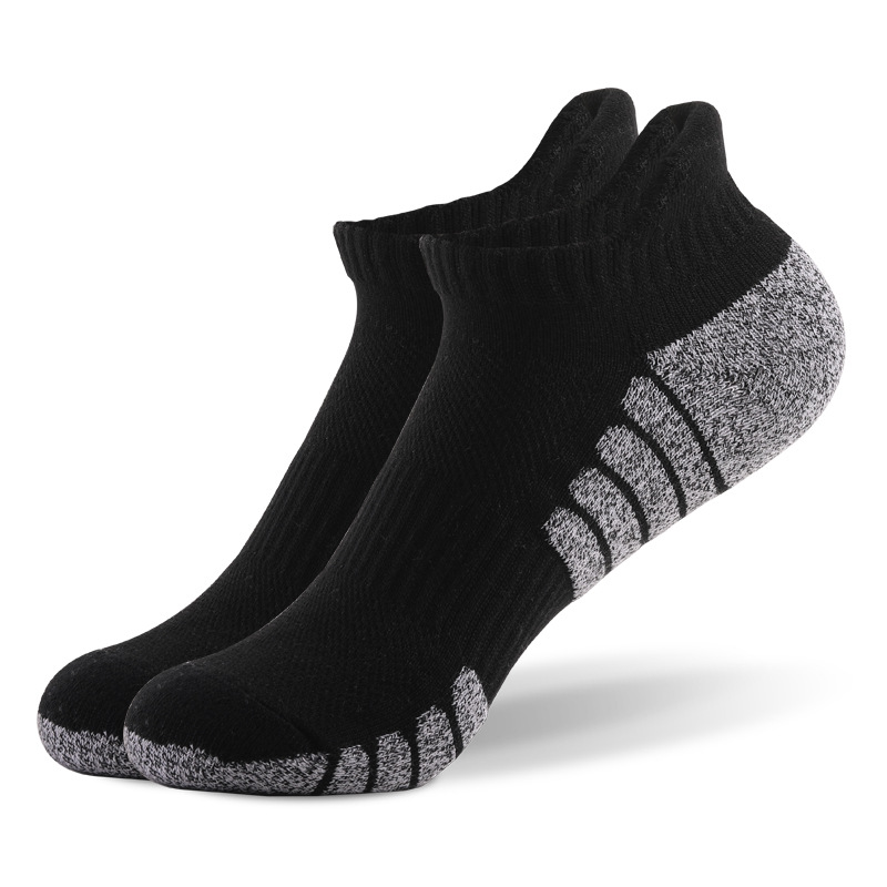 AliExpress 3 Pairs Thickened Towel Bottom Running Mesh Boat Non-Slip Breathable Sports Low Cut Men's Women's Socks, view 3