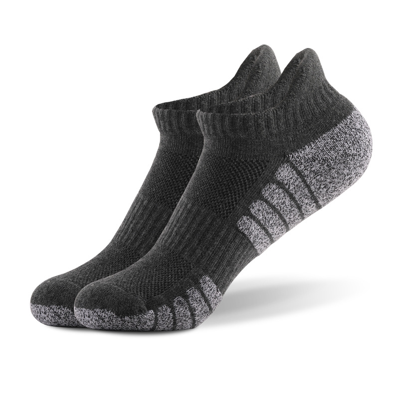 AliExpress 3 Pairs Thickened Towel Bottom Running Mesh Boat Non-Slip Breathable Sports Low Cut Men's Women's Socks, view 5
