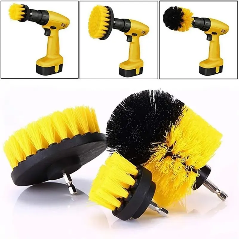 AliExpress 3-Piece Drill-Mounted Scrub Brush Set for Grout