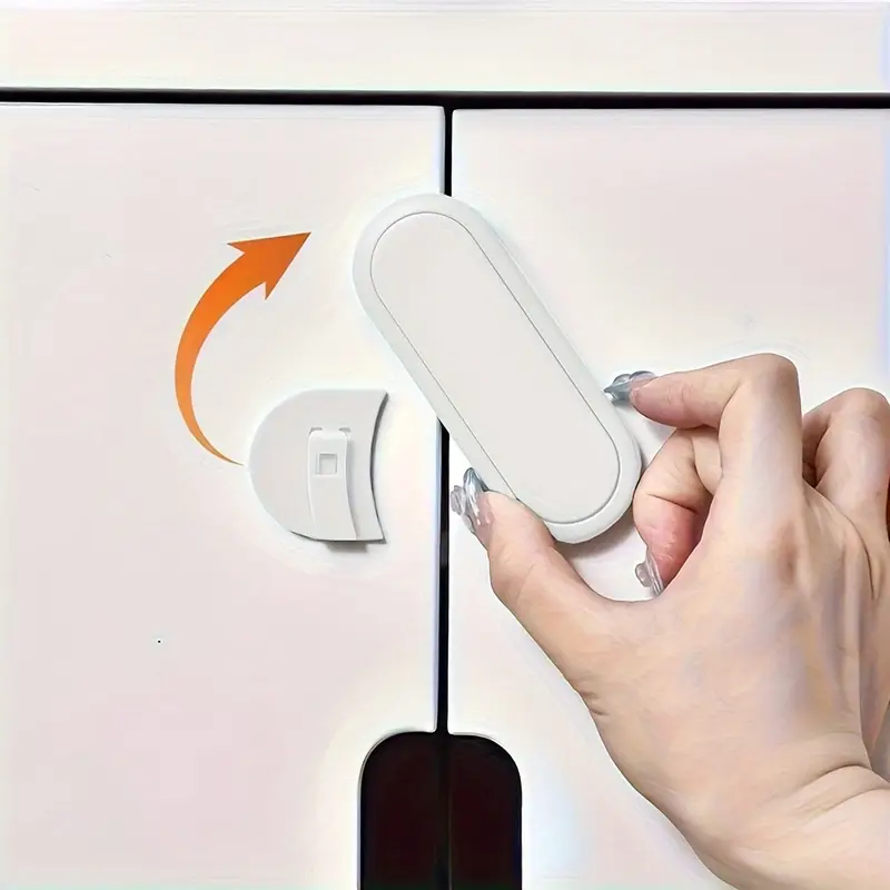 AliExpress 3-piece child safety drawer lock invisible magnetic cabinet lock to prevent baby from opening the cabinet door lock for refriger, view 2