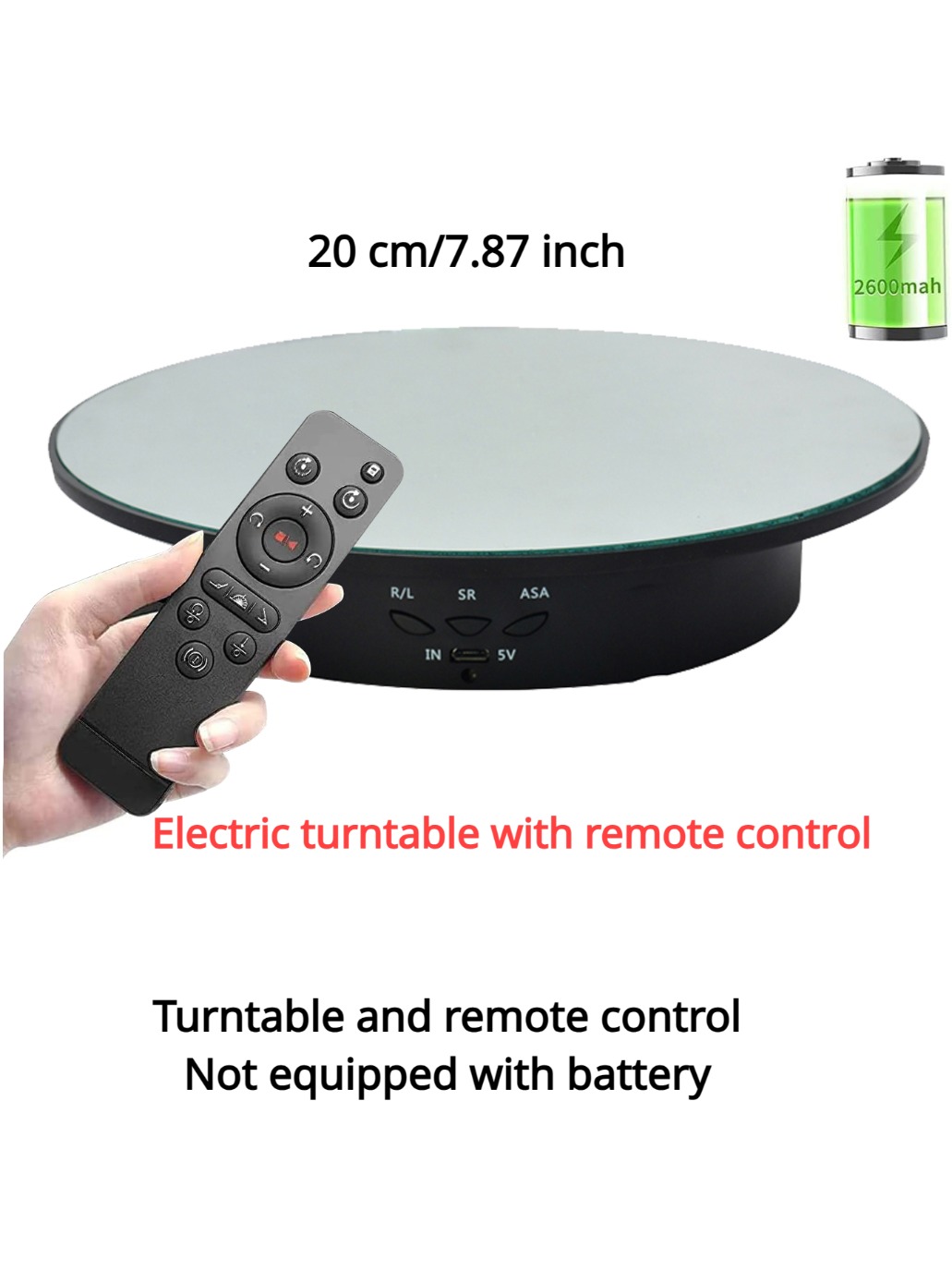 AliExpress Rotating Mirror Display Turntable (3 Speeds)