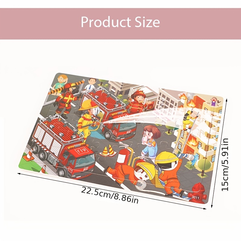 AliExpress 30 Pieces Wooden Jigsaw Puzzle Kids Cartoon Animal Vehicle Puzzles Games Baby Early Learning Educational Toys for Children, view 6