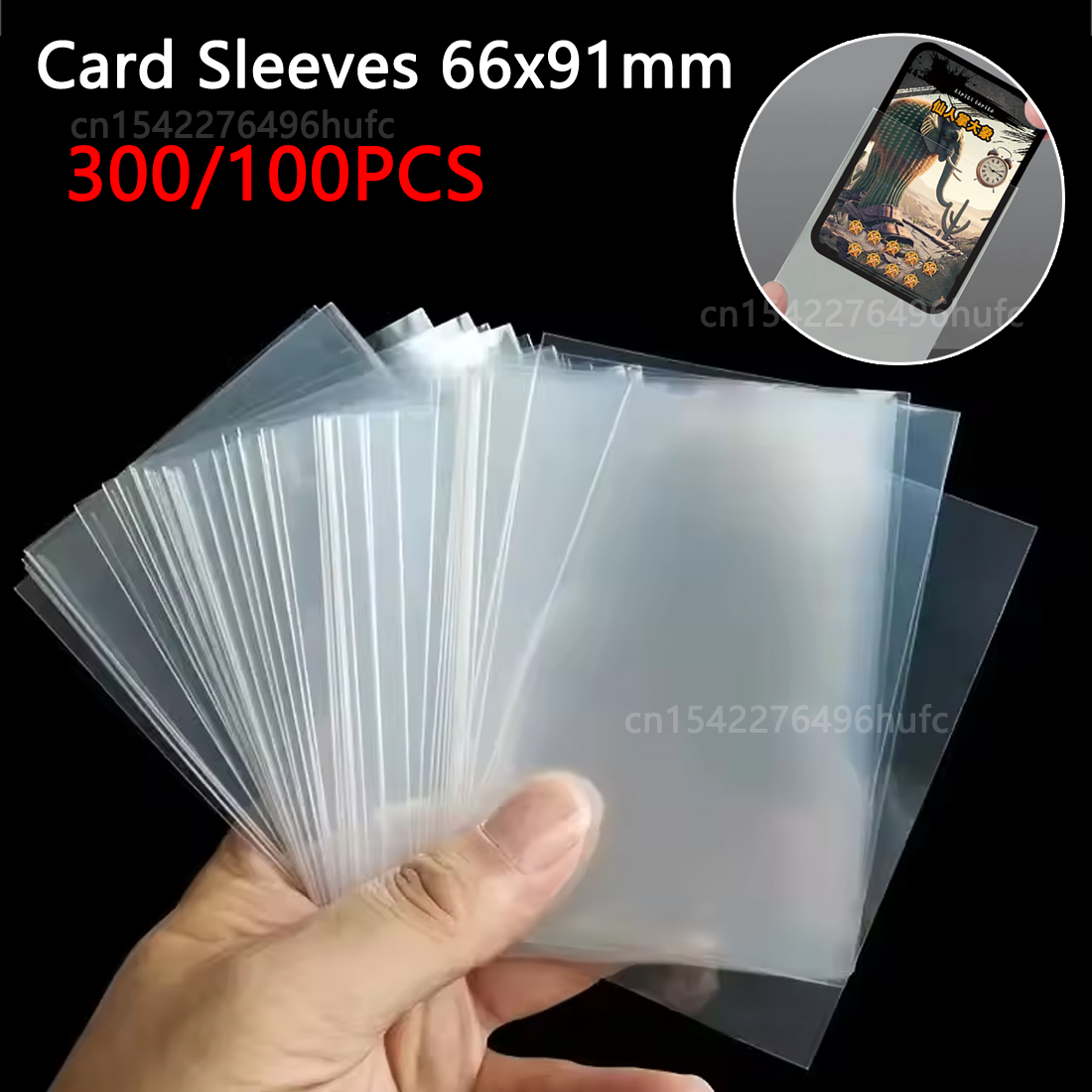 AliExpress 300/100PCS 66x91mm Card Sleeve Game Card Sleeve Protector For Italian Brainrot Trading Card Sleeves Collectible Cards Storage