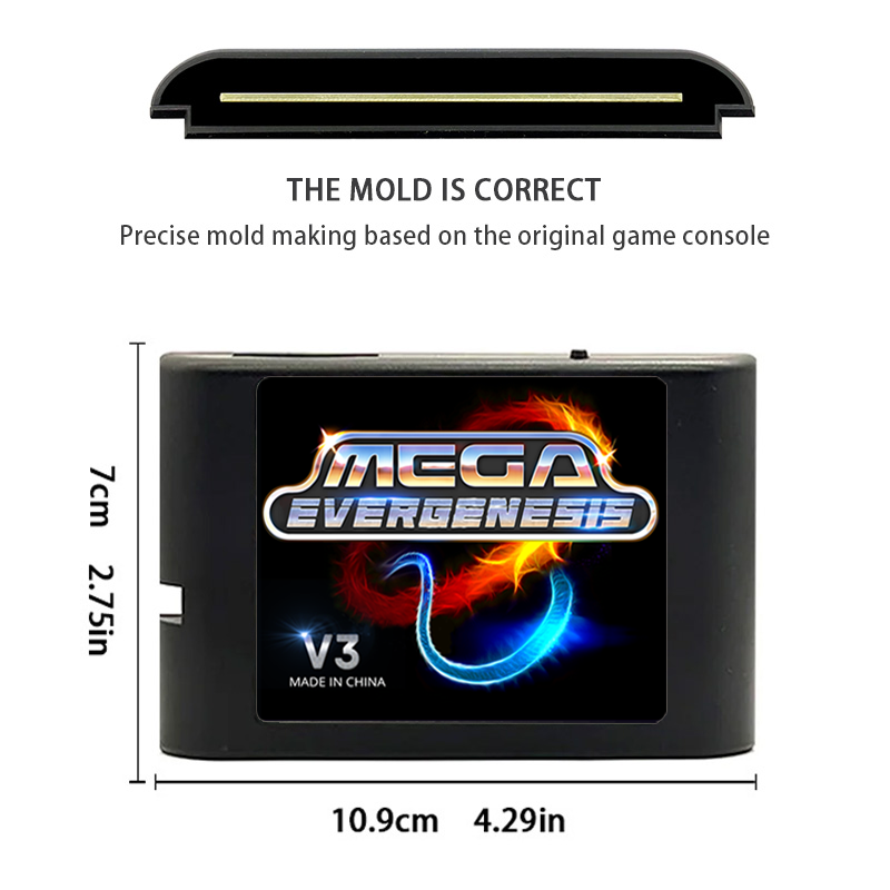 AliExpress 3000 in 1 Mega Genesis V3 Pro With 4GB TF Card EDMD Game Card For SEGA Genesis Mega Drive Master System Game Console, view 2