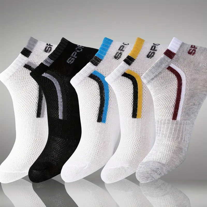 AliExpress Men's Color-Block Mesh Ankle Socks (30-Pair), view 2