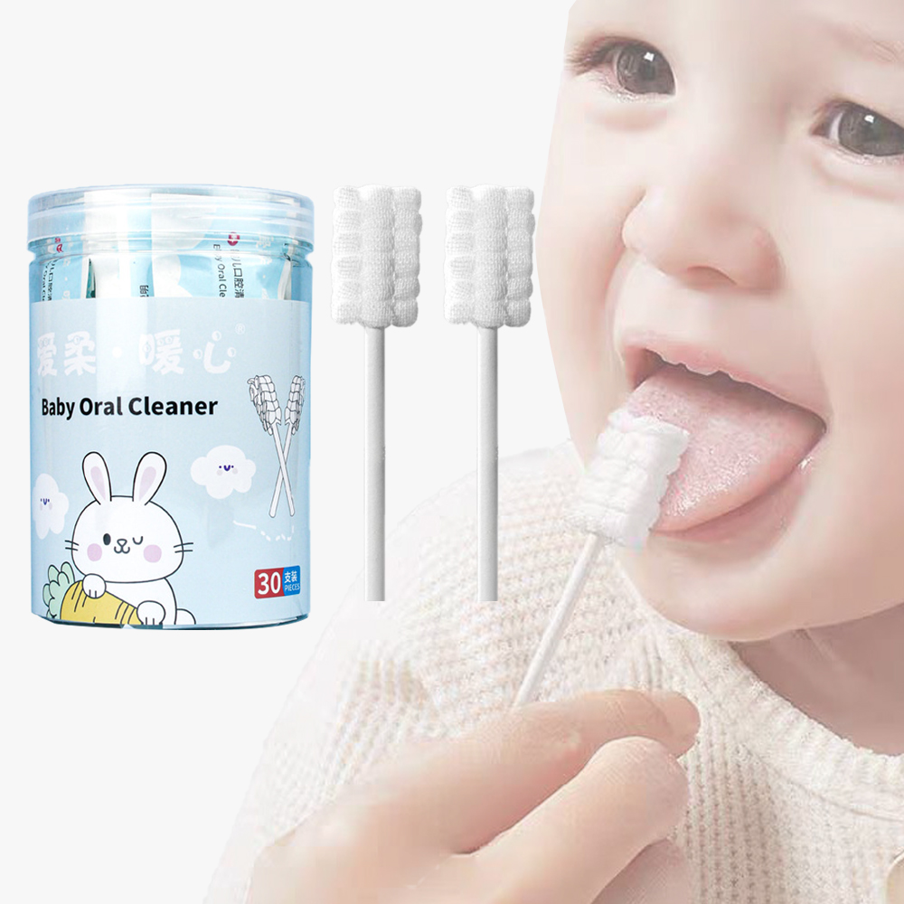 AliExpress 30PCS Baby mouth cleaning stick Disposable detergent Milk Tooth Veil toothbrush Baby tongue wash newborn baby teeth care