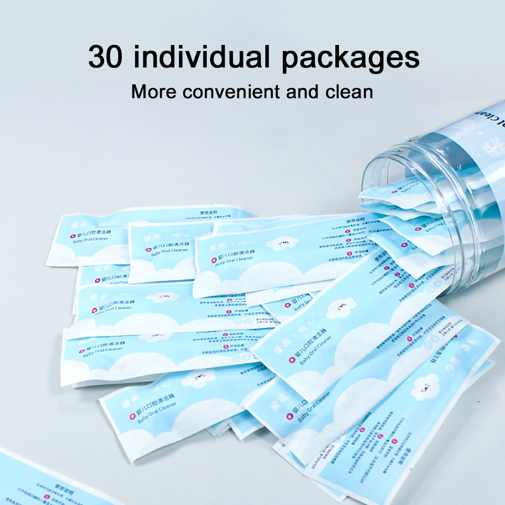 AliExpress 30PCS Baby mouth cleaning stick Disposable detergent Milk Tooth Veil toothbrush Baby tongue wash newborn baby teeth care, view 2