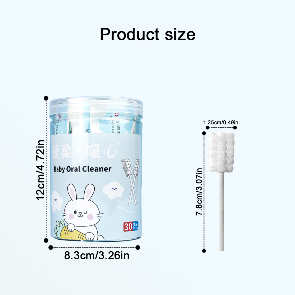 AliExpress 30PCS Baby mouth cleaning stick Disposable detergent Milk Tooth Veil toothbrush Baby tongue wash newborn baby teeth care, view 5
