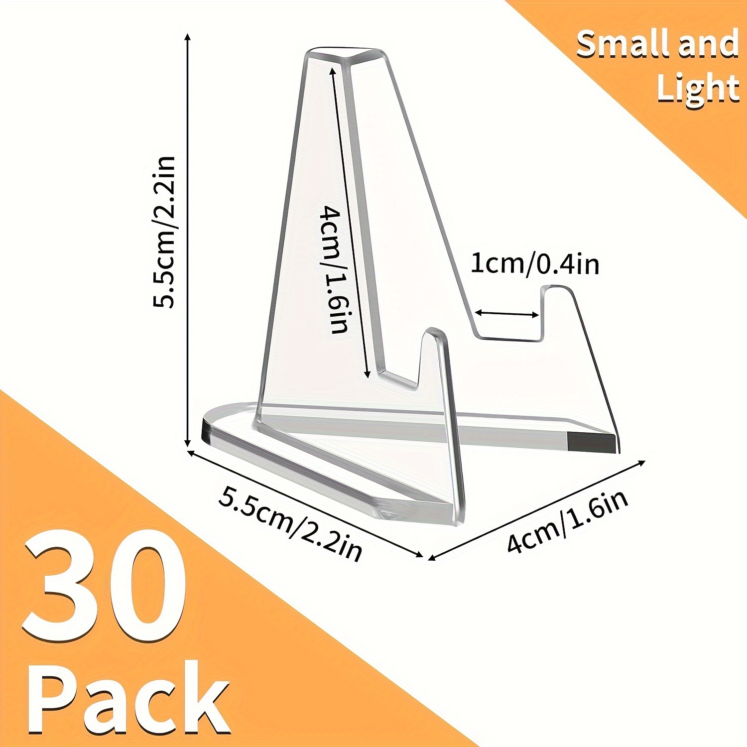 AliExpress 30pcs Clear Acrylic Display Stands - No Power Needed for Sports Cards & Graded Collections, view 2