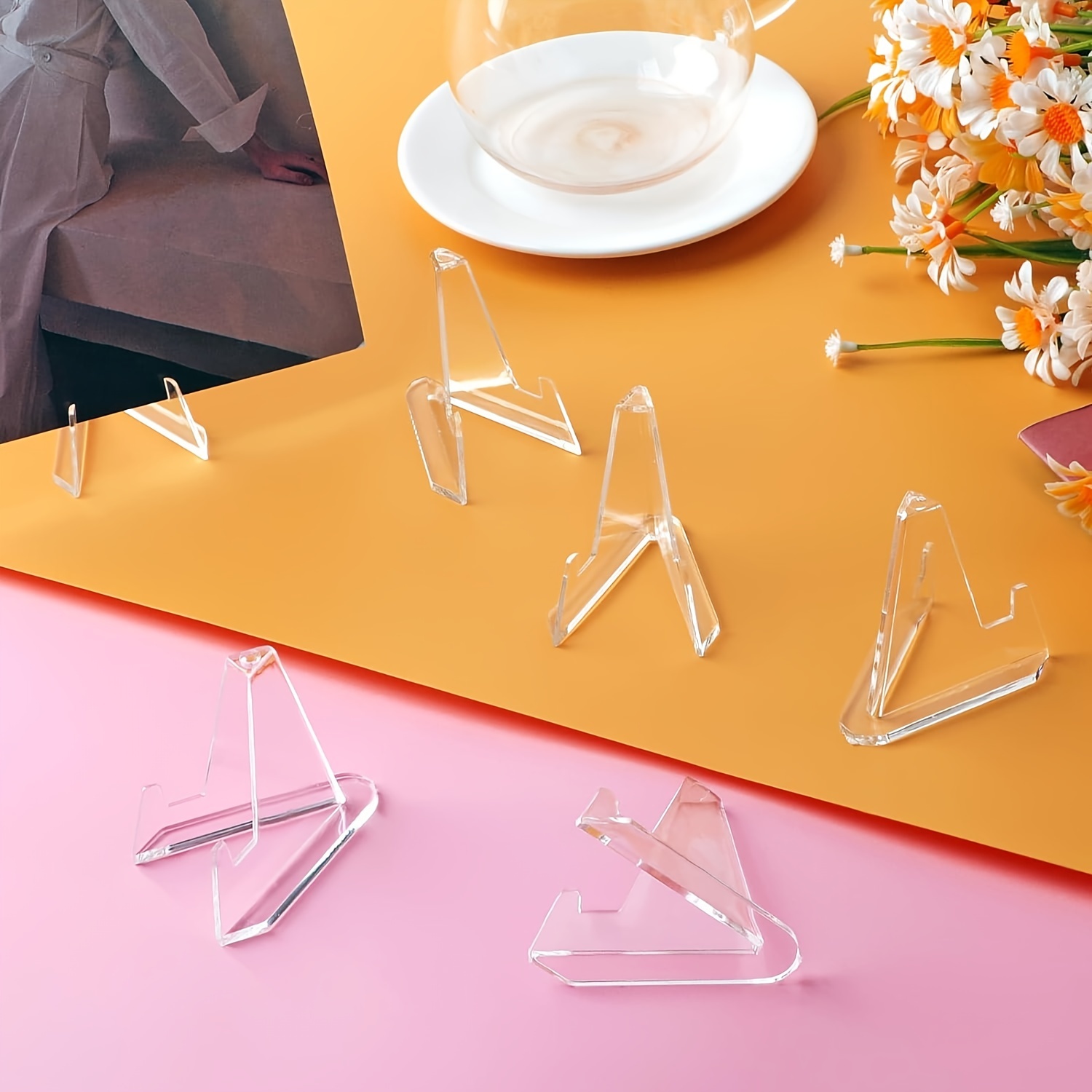 AliExpress 30pcs Clear Acrylic Display Stands - No Power Needed for Sports Cards & Graded Collections, view 3