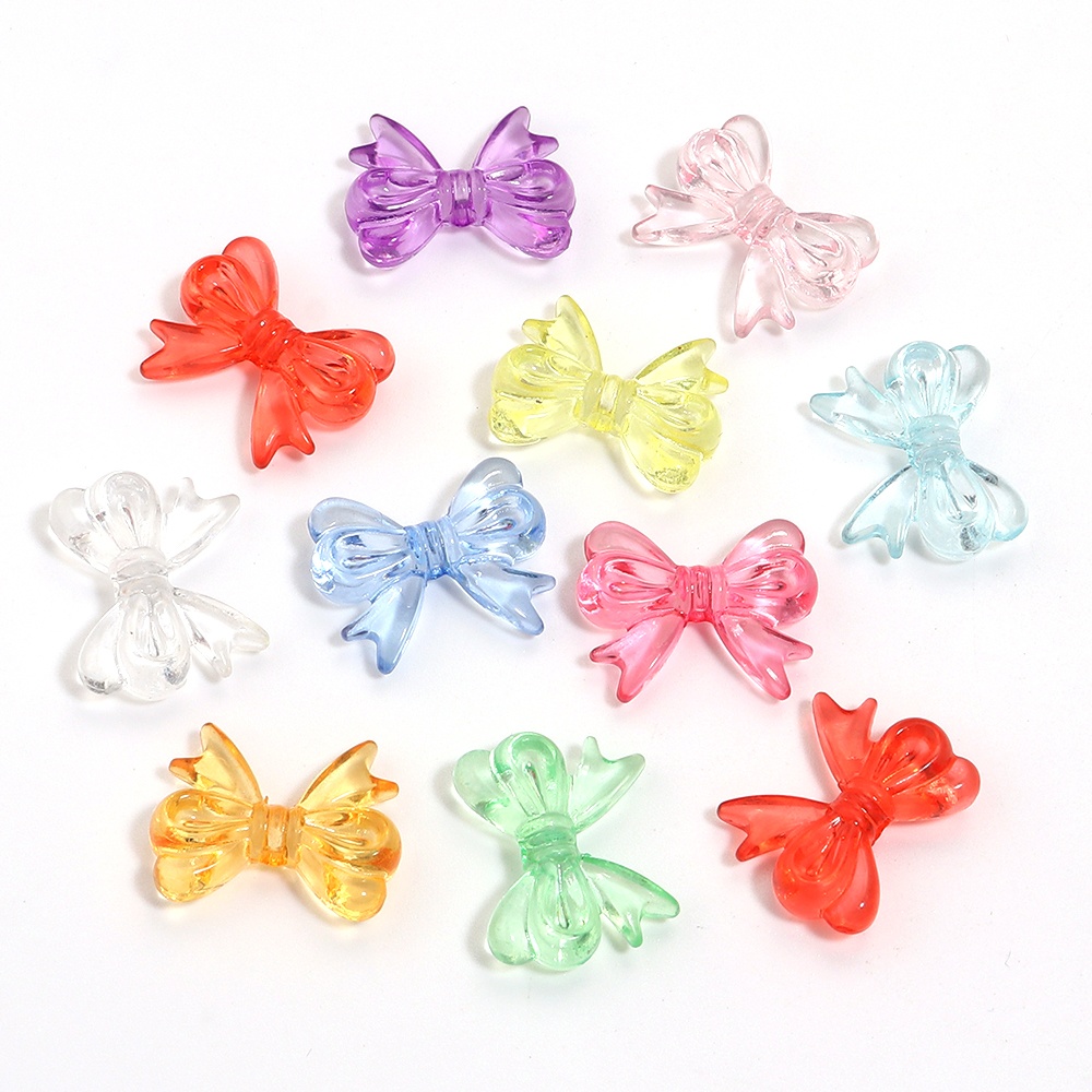 AliExpress 30-Piece Transparent Acrylic Bow Beads (14 x 18 mm), view 3