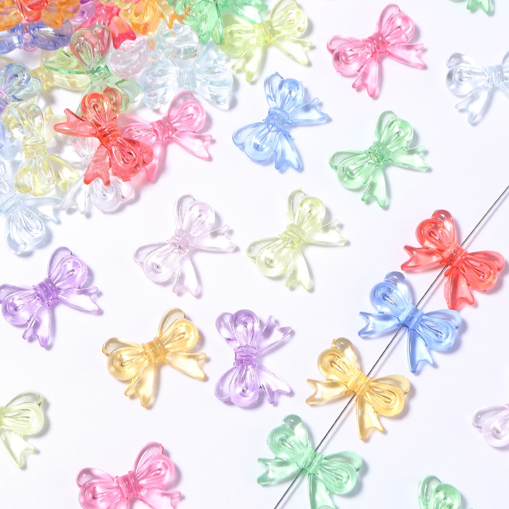 AliExpress 30-Piece Transparent Acrylic Bow Beads (14 x 18 mm), view 5