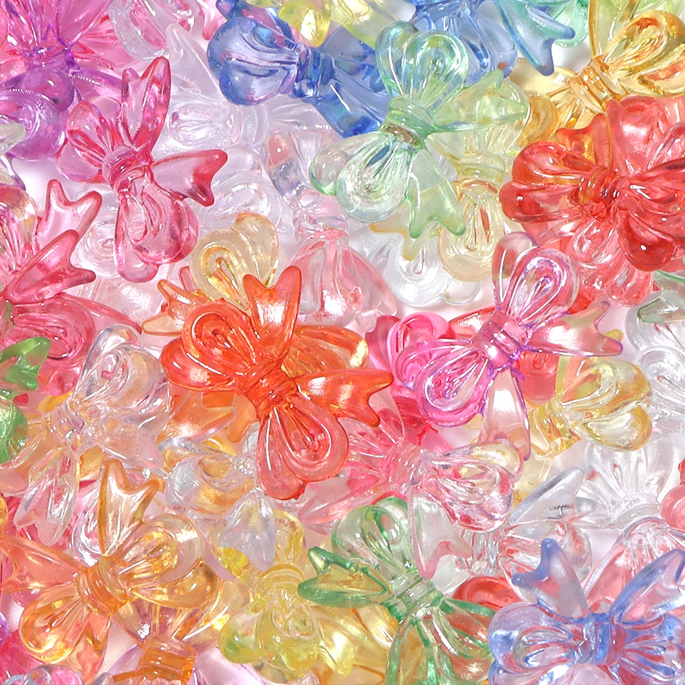 AliExpress 30-Piece Transparent Acrylic Bow Beads (14 x 18 mm), view 6