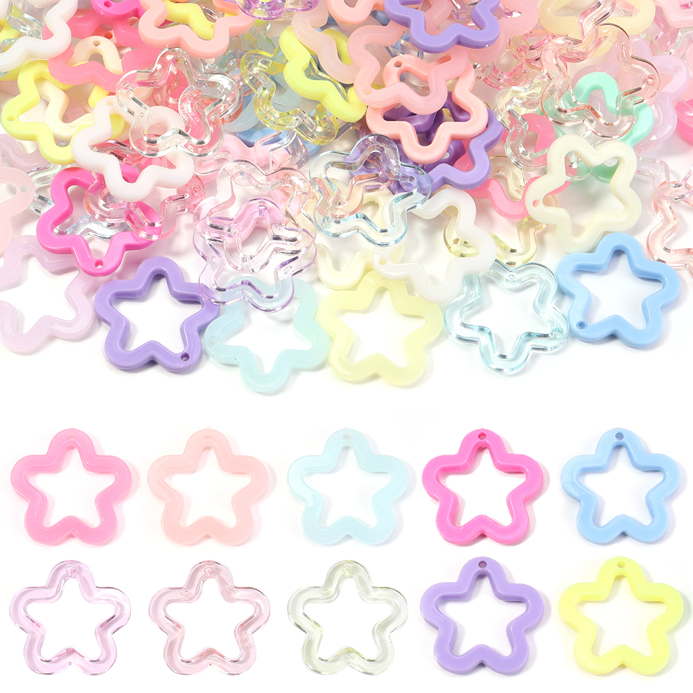 AliExpress 30-Piece Hollow Acrylic Star Pendants, view 2