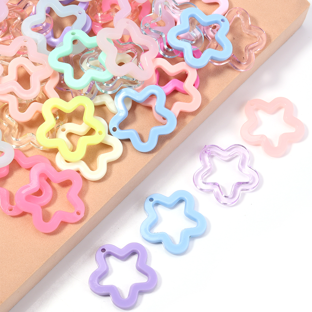 AliExpress 30-Piece Hollow Acrylic Star Pendants, view 4