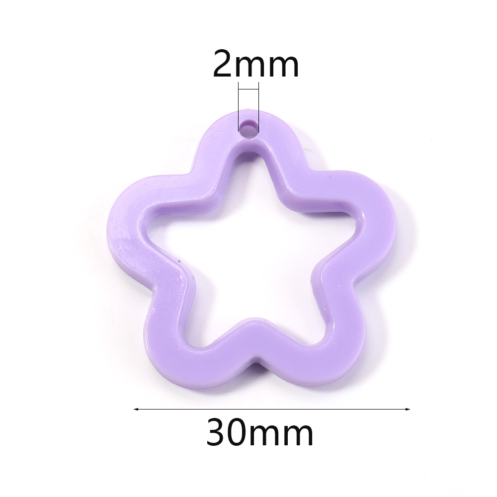 AliExpress 30-Piece Hollow Acrylic Star Pendants, view 6