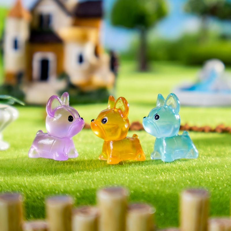 AliExpress 30PCS Mini Luminous Cute Puppy Accessories Toy Lovely Doggy Glow in The Night Fairy Garden Miniatures Dog Desk Decoration Gift, view 2