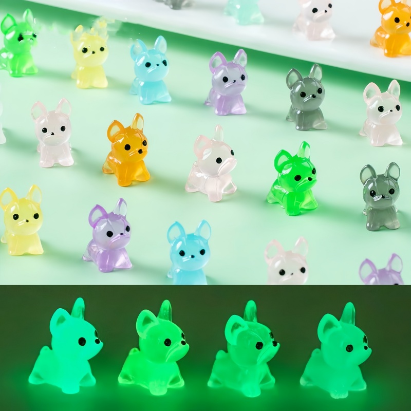 AliExpress 30PCS Mini Luminous Cute Puppy Accessories Toy Lovely Doggy Glow in The Night Fairy Garden Miniatures Dog Desk Decoration Gift, view 3
