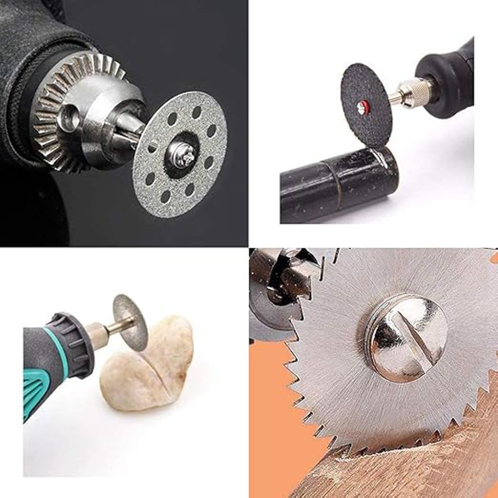 AliExpress 31PC Diamond Cutting Discs Mini Drill Rotary Tool HSS Circular Saw Sanding Grinding Wheel for Cutting Metal, Wood, Stone, PVC, view 3
