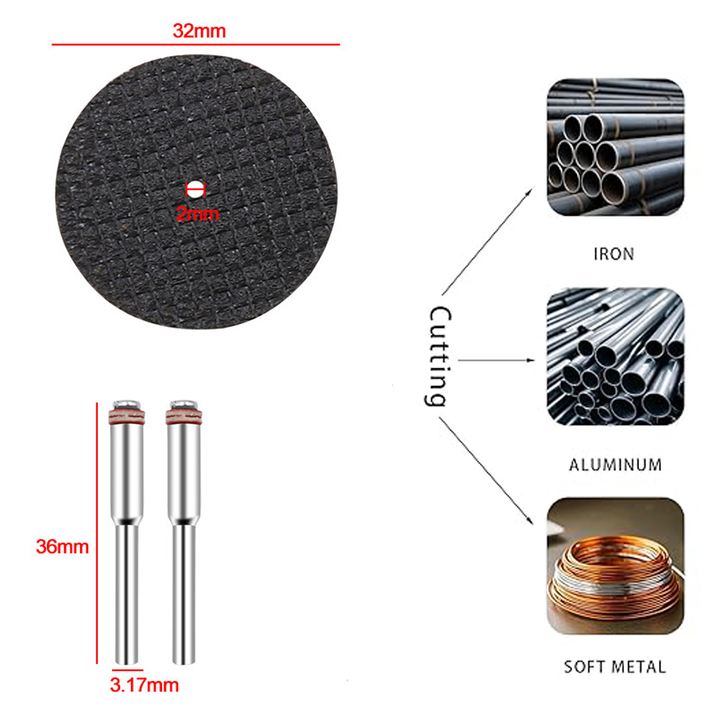 AliExpress 31PC Diamond Cutting Discs Mini Drill Rotary Tool HSS Circular Saw Sanding Grinding Wheel for Cutting Metal, Wood, Stone, PVC, view 5