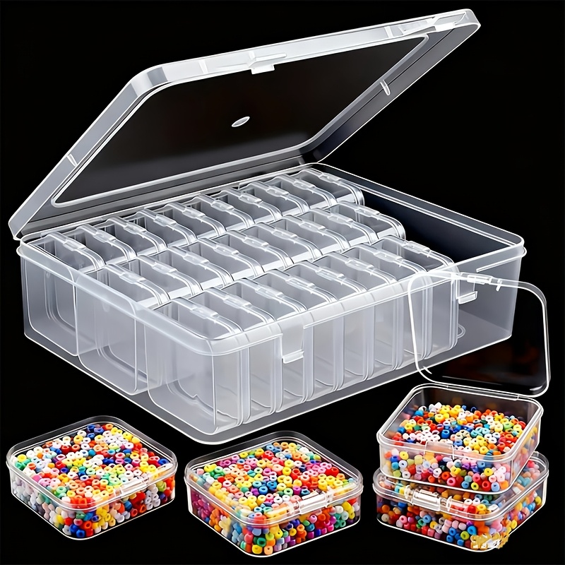 AliExpress 31-Piece Clear Craft Bead Storage Box Set