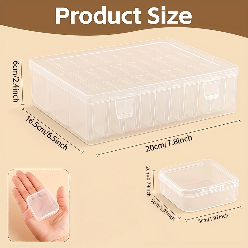 AliExpress 31-Piece Clear Craft Bead Storage Box Set, view 6