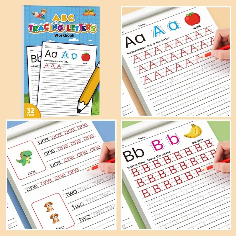 AliExpress 32 Pages ABC Tracing Letters Workbook for Kids | Preschool Learning Activities Handwriting Practice Book, view 2