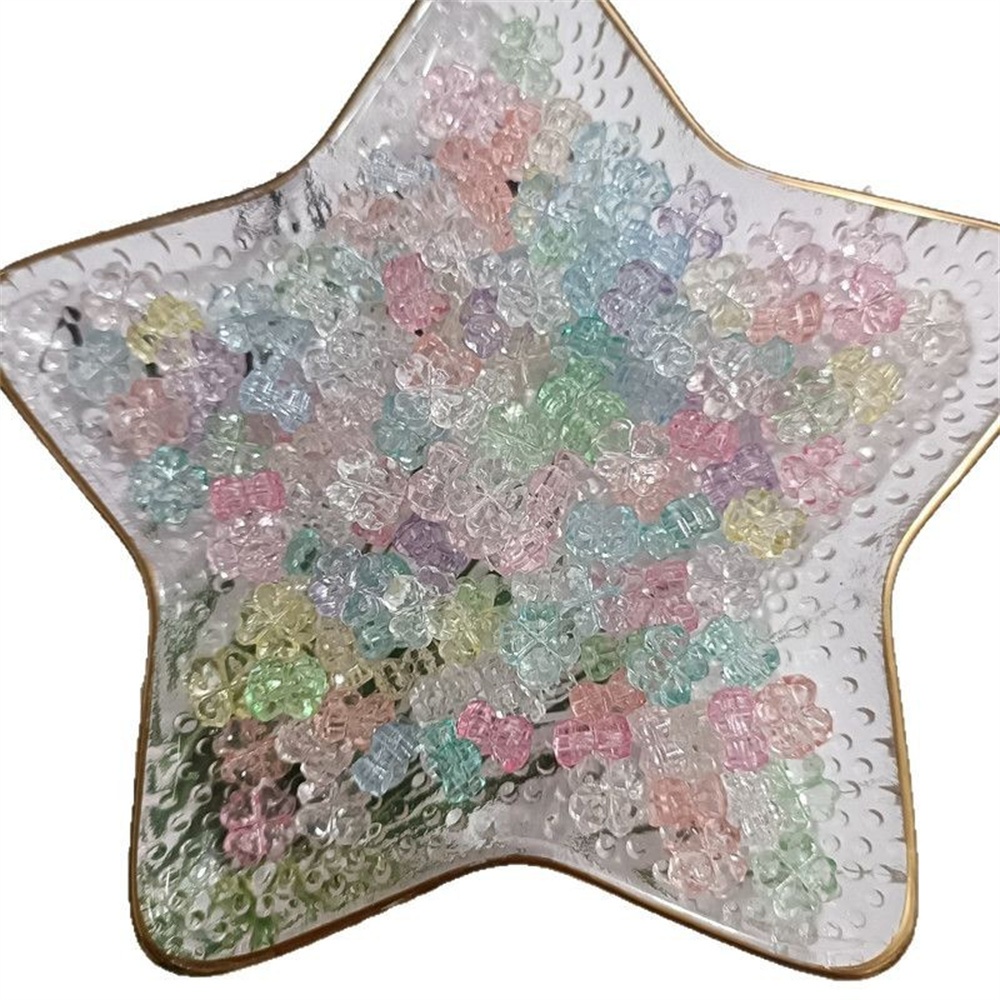 AliExpress 32-Piece Transparent Clover and Flower Charms, view 3