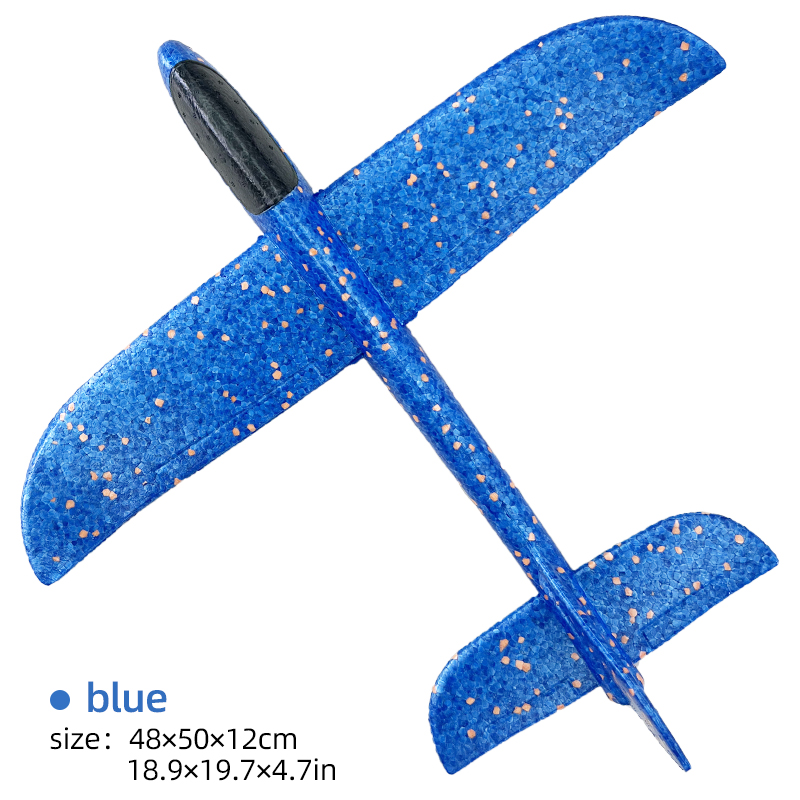 AliExpress 33/50CM Big Flash Glider Foam Plane Hand Throw Light Inertial AirPlane Outdoor Launch Fun of Kids Toys for Children Boys Gift, view 6