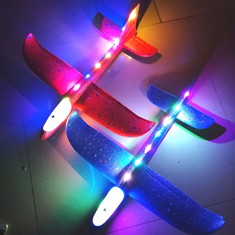 AliExpress 33/50CM Big Flash Glider Foam Plane Hand Throw Light Inertial AirPlane Outdoor Launch Fun of Kids Toys for Children Boys Gift, view 4