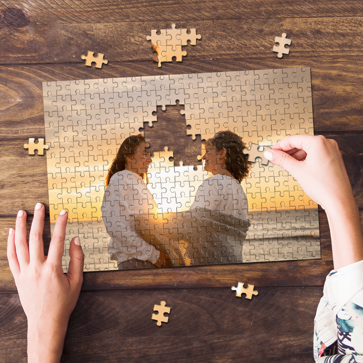 AliExpress 35/300/500/1025pcs Personalized Custom Photo Puzzle Friend Upload Photo For Customized Puzzle Unique Gift For Family Friends Spe