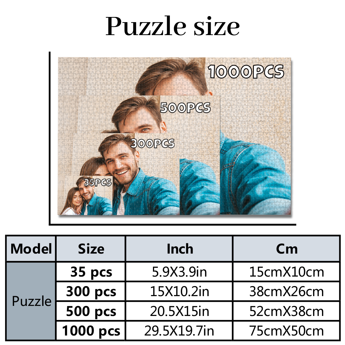 AliExpress 35/300/500/1025pcs Personalized Custom Photo Puzzle Friend Upload Photo For Customized Puzzle Unique Gift For Family Friends Spe, view 4