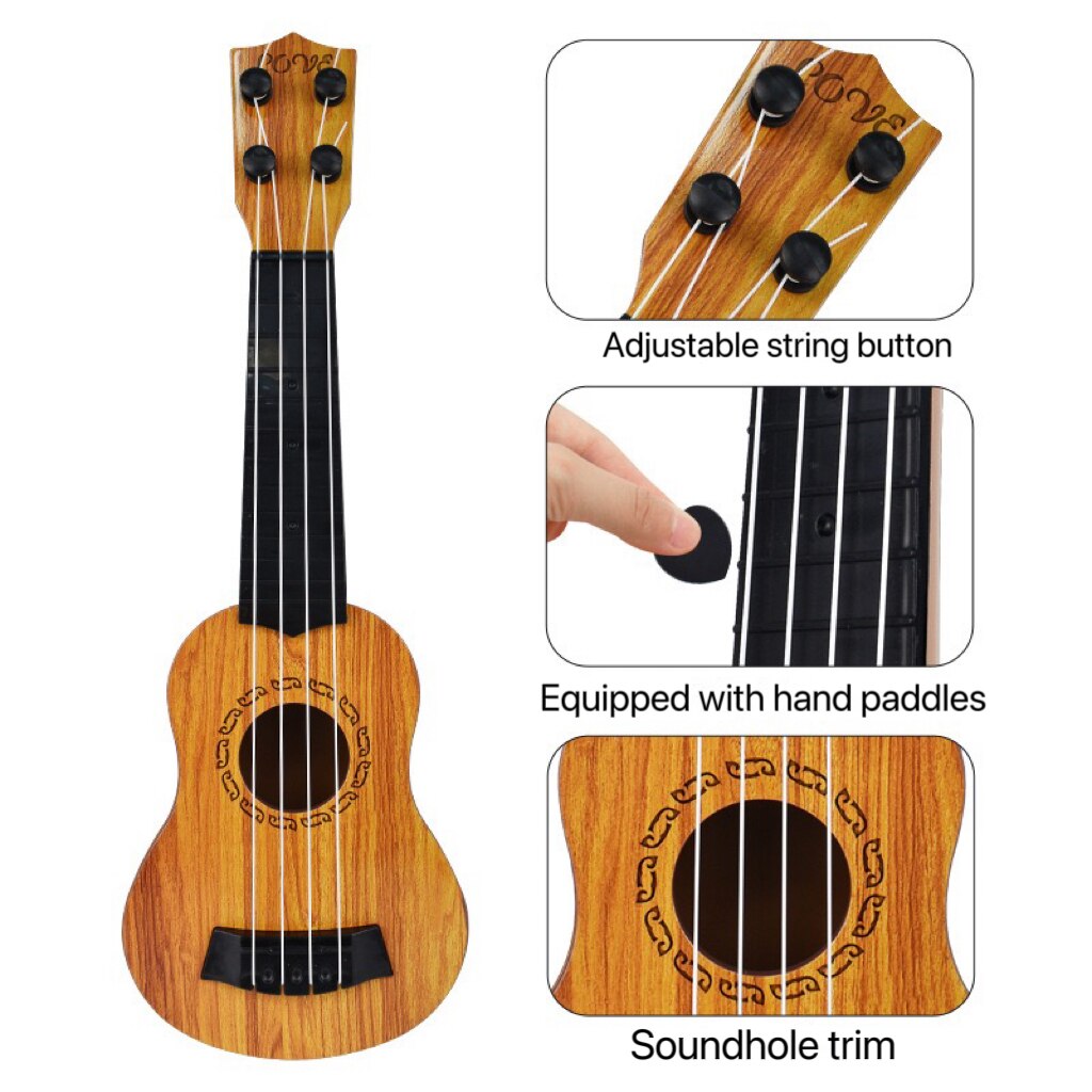 AliExpress 35cm Children Guitar Toy Can Be Used To Play Elementary Instruments With Paddles Simulating Yukrili Music Toys, view 3