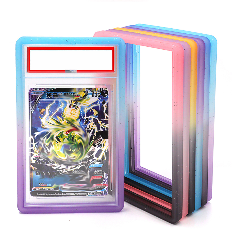 AliExpress 35PT Grade Graded Card Slab Gradient Silicone TPU Bumper Case Guard Protector For Sports Game Card Display Sleeves Skin, view 3