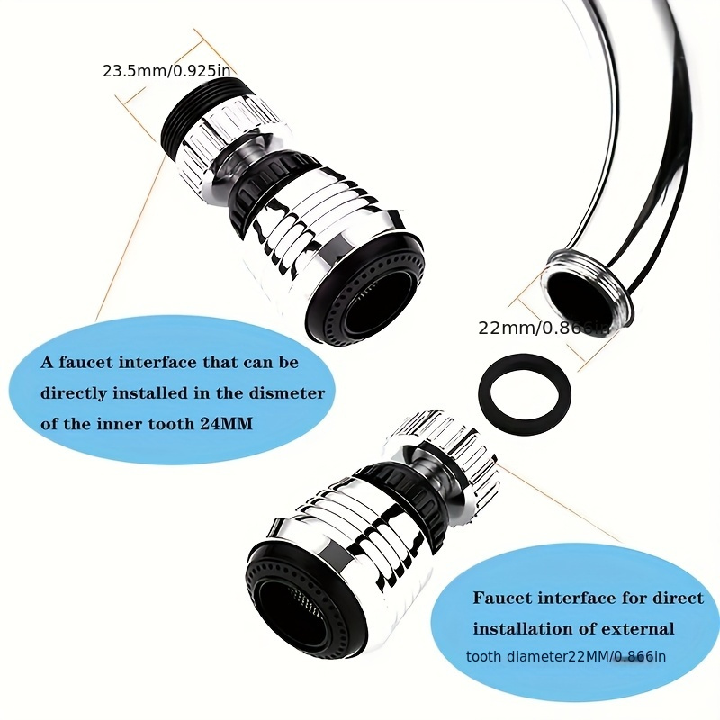 AliExpress 360-Degree Rotating Anti-Splash Kitchen Faucet Sprayer, view 5