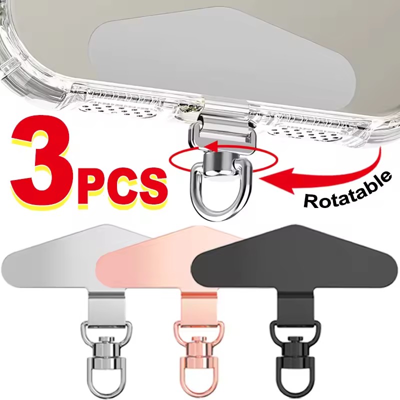 AliExpress 360° Rotation Metal Steel Phone Tether Tab Cell Phone Lanyard Patch Gasket Universal Cellphone Lanyard Safety Connecter Piece