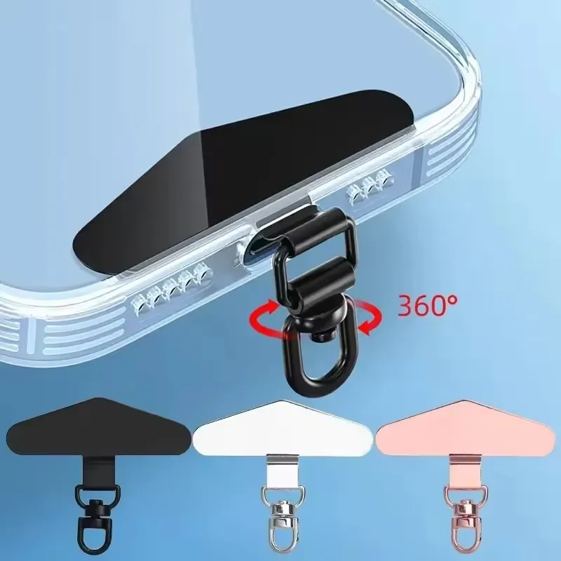 AliExpress 360° Rotation Metal Steel Phone Tether Tab Cell Phone Lanyard Patch Gasket Universal Cellphone Lanyard Safety Connecter Piece, view 2