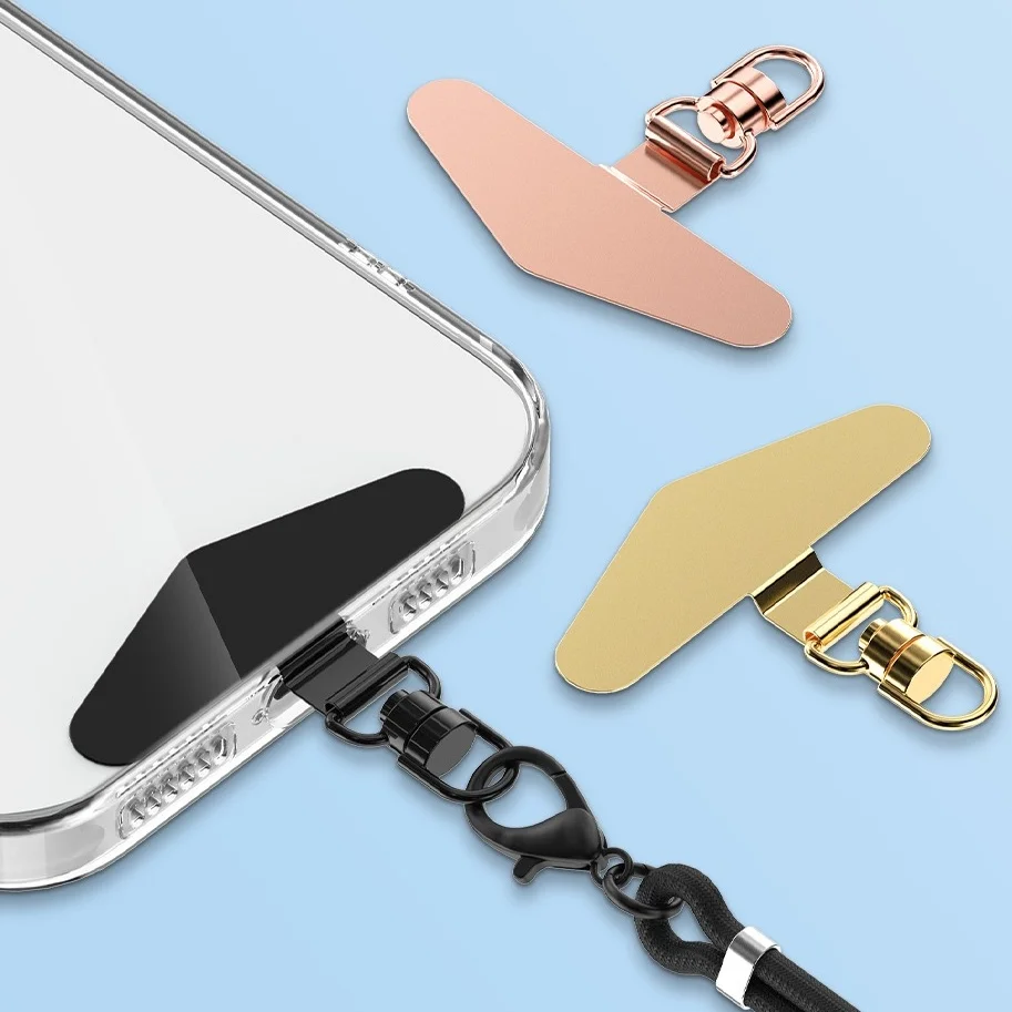 AliExpress 360° Rotation Metal Steel Phone Tether Tab Cell Phone Lanyard Patch Gasket Universal Cellphone Lanyard Safety Connecter Piece, view 4