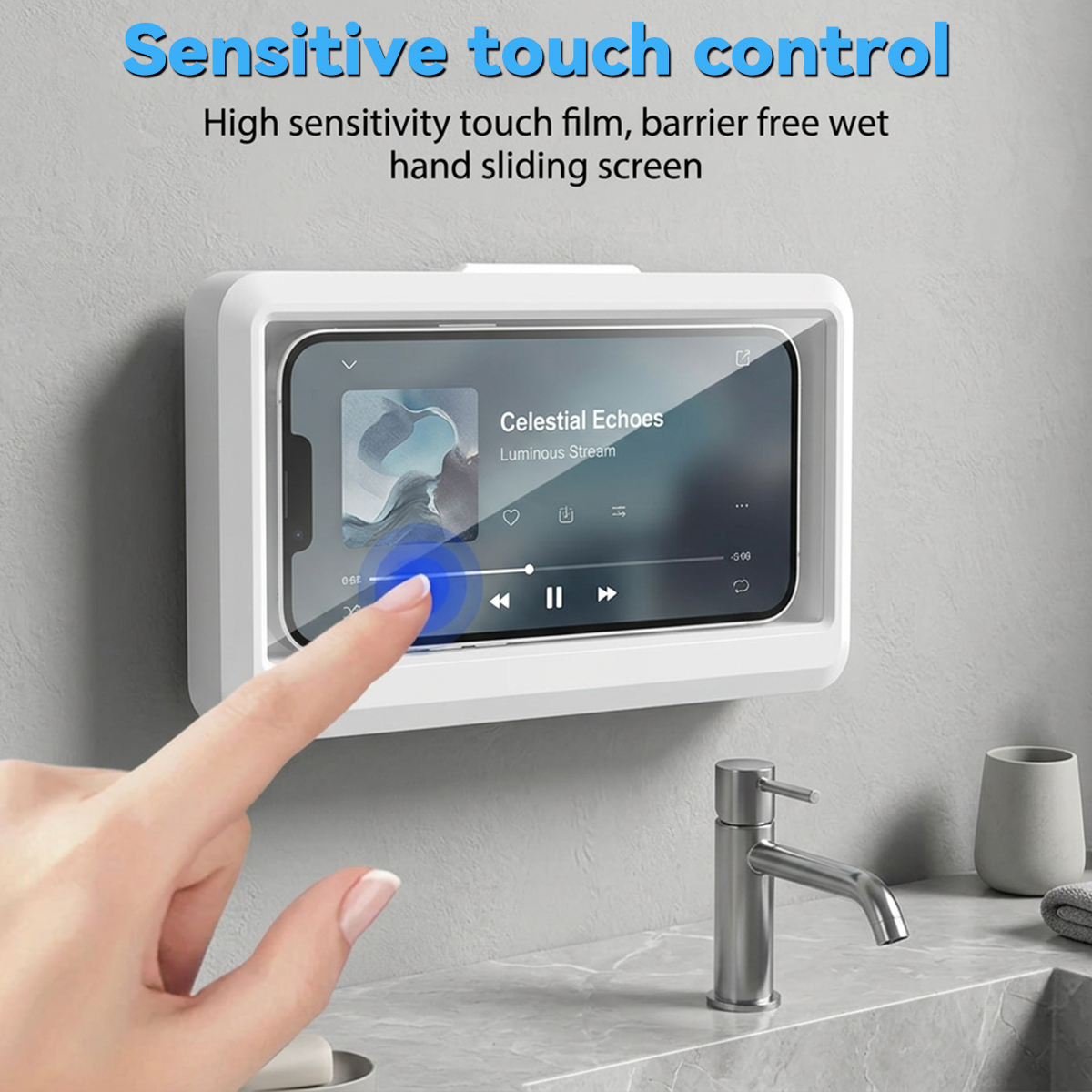 AliExpress 360-Degree Waterproof Anti-Fog Shower Phone Holder