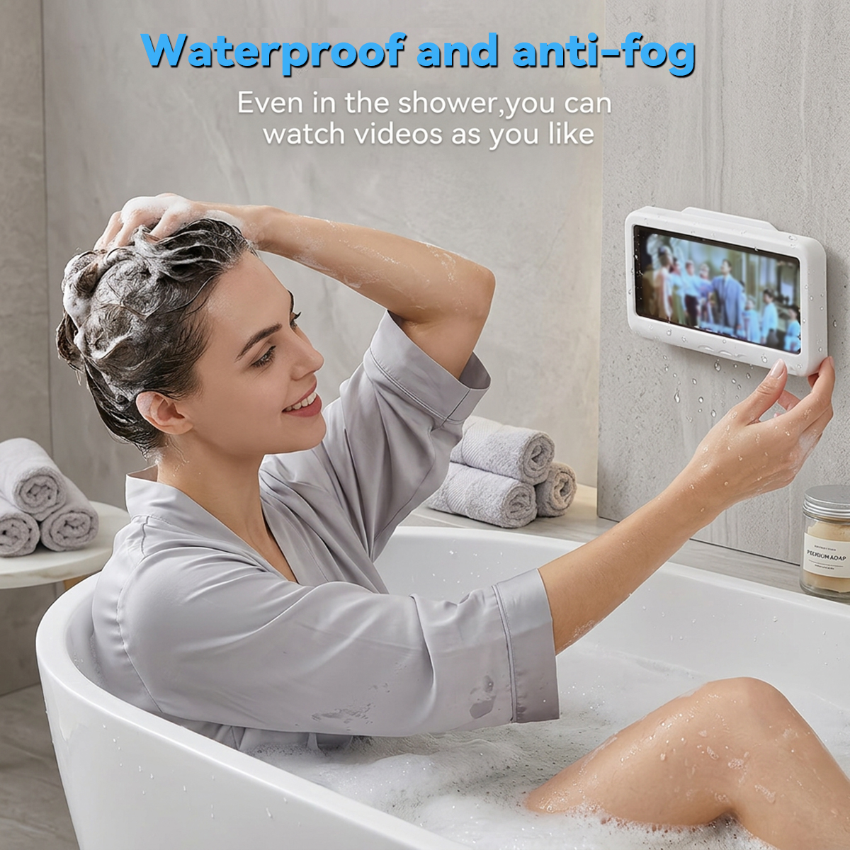 AliExpress 360-Degree Waterproof Anti-Fog Shower Phone Holder, view 3