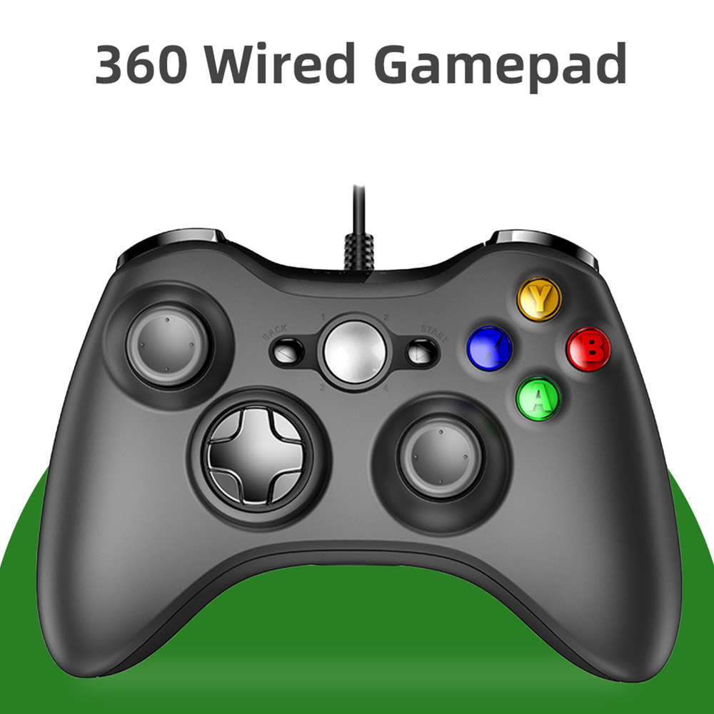 AliExpress 360 Wired Gamepad, PC Wired Game Controller Supports Steam and Can Adapt to Win7/8/10/11, Supports 360 Slim, Built-in Motor