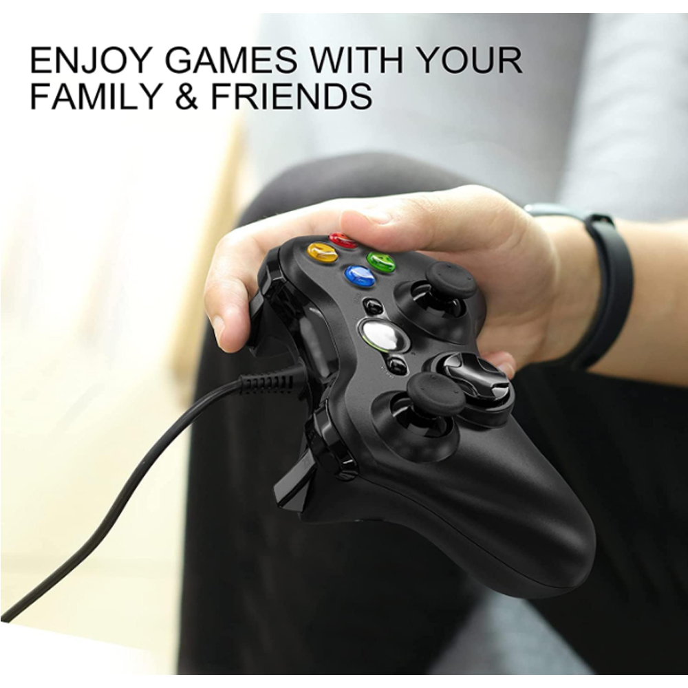 AliExpress 360 Wired Gamepad, PC Wired Game Controller Supports Steam and Can Adapt to Win7/8/10/11, Supports 360 Slim, Built-in Motor, view 5