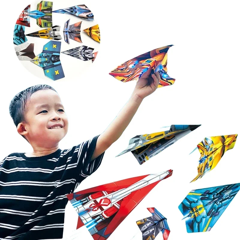 AliExpress 36Pcs DIY Children's Origami Airplane Parent-Child Full-Color Handmade Toy Airplane Educational Toy Hands-On Ability Puzzle Toy, view 2