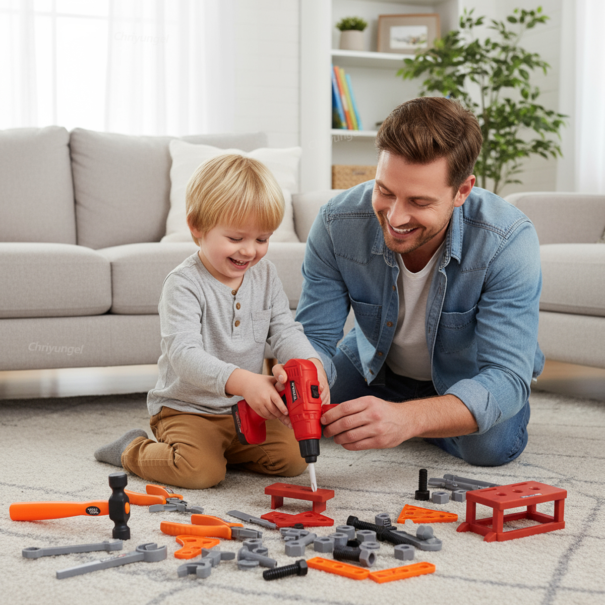 AliExpress 38/42 PCS Pretend Tools Kit Kids Play Repair Tool Set Plastic Construction Toys with Screwdrivers for Toddler Boys Girls Child, view 2