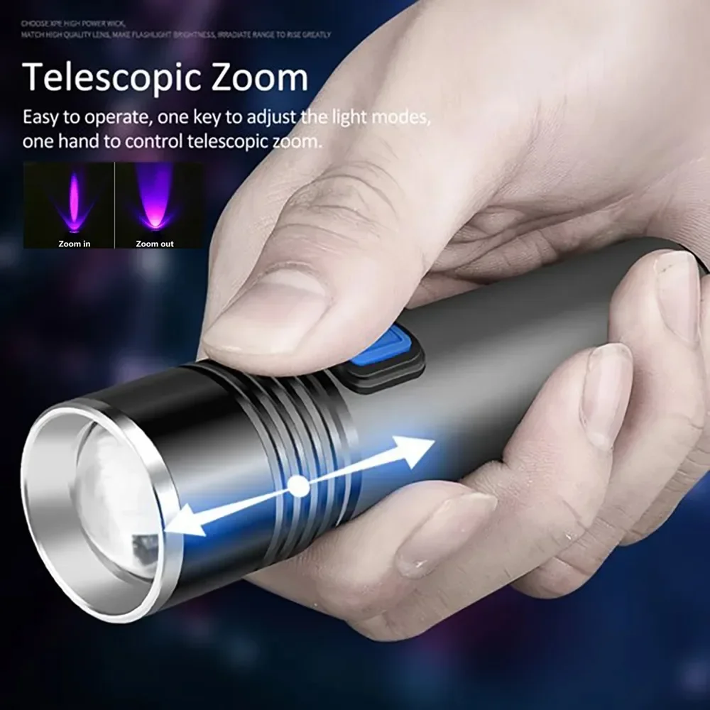 AliExpress 395nm UV Blacklight Flashlight, Rechargeable, view 5
