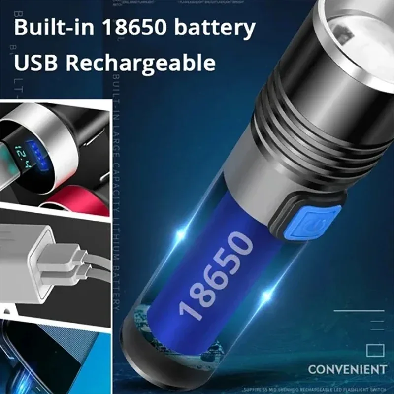 AliExpress 395nm UV Blacklight Flashlight, Rechargeable, view 6