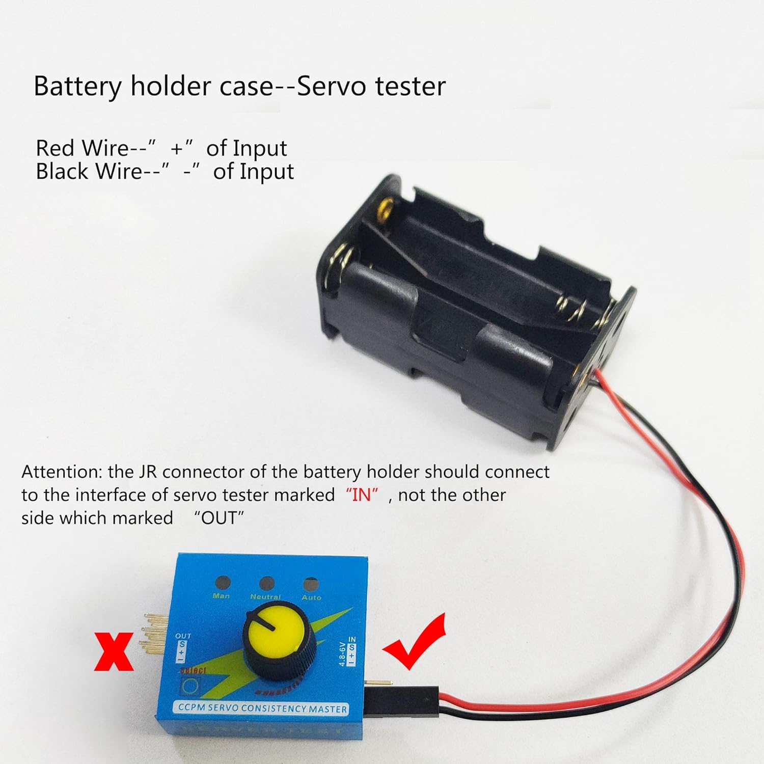 AliExpress 3CH Digital Servo Tester ESC Speed Controller Checker CCPM Servo Consistency Master + 4 Cell AA Battery Holder Case for Servo, view 3